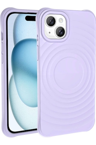 Apple Uyumlu iPhone 13 M-safe Şarj Özellikli Airbagli Mat Görünümlü Zore Hepi Kapak Beyaz