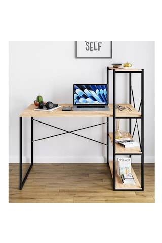 Kitaplıklı Çalışma Masası Bilgisayar Ofis Masası 5867