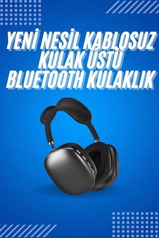 Zenvia 2025 Model Kulak Üstü Kablosuz Bluetooth Kulaklık Gürültü Azalta Uzun Pil Znv2026
