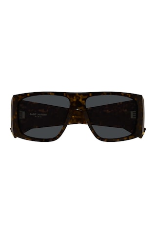 Sl832 002 57 Unisex Geometrik Kırçıllı Kahverengi Kemik Güneş Gözlüğü Kahverengi