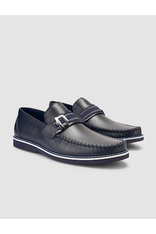 Cabani Miramar %100 Hakiki Deri Lacivert Erkek Loafer