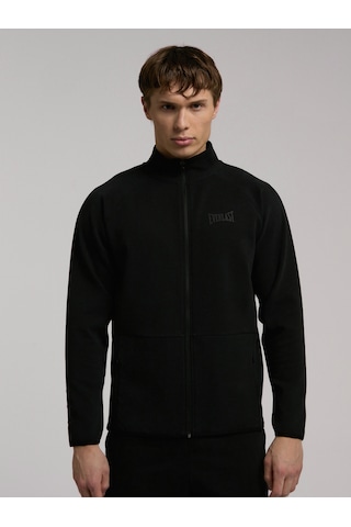Everlast Ever Relaxed Regular Siyah Yüksek Yaka Erkek Full Zip Sweatshirt Siyah