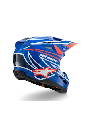 Alpinestars Sm3 Youth Wurx Off-road Çocuk Genç Motosiklet Kaskı Mavi Beyaz Kırmızı