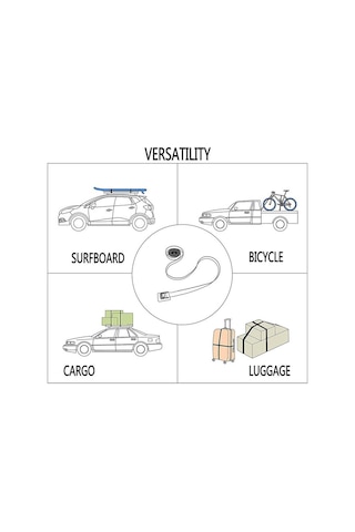 Shineyee "dayanıklı Nylon Bağlama Kayışı - Motosiklet, Bagaj, Sörf Tahtası İçin 600lb Kapasiteli"