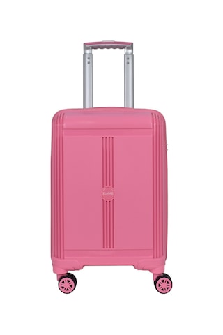 Elatae Premium Polipropilen Kabin Boy Kırılmaz Valiz Pembe V303 Pembe