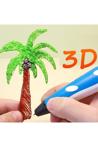 Mor Renk 3D Kalem Yazıcı