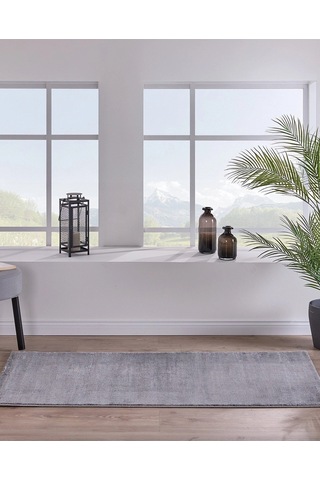 Textured Yolluk Halı 160x230 Cm Gri