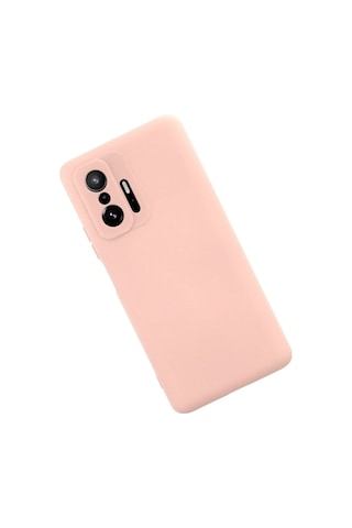 Xiaomi Mi 11t Pro Ile Uyumlu Kılıf Nano Içi Kadife Pudra Renk Kamera Korumalı Silikon Kapak Pembe