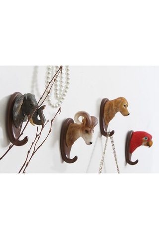 Suntek Yaratıcı Duvara Monte Askılı Ev Dekor Zebra Hayvan Kafası Askı Çok Renkli