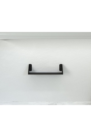 Aju Modern Baharat Rafı, Minimalist Mutfak Depolama, Metal Duvar Baharat Rafı, Mutfak Düzenleyici Raf Siyah