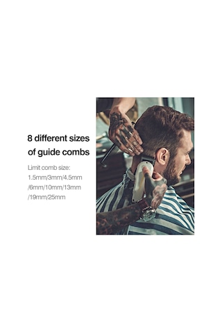 Vkemall 8 Parçalık Saç Kesme Tıraş Makinesi Limit Tarak Seti - Çok Renk Seçenekli, Pp Ve Abs Malzeme