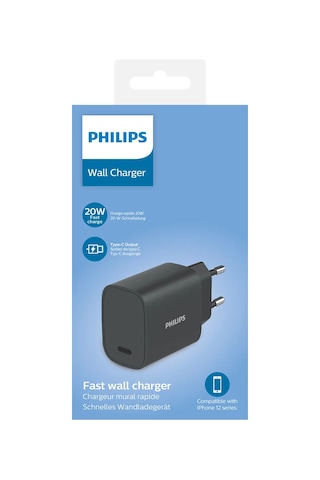Philips Dlp4329cb/12 20w Usb-c Hızlı Şarj Adaptörü, Siyah