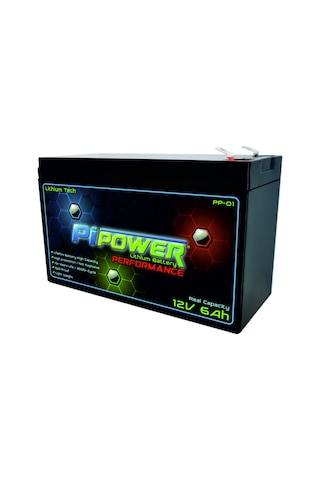 Pipower Lithium 12v6ah Lityum Lifepo4 Akü Ups, Alarm Sistemleri Vs.