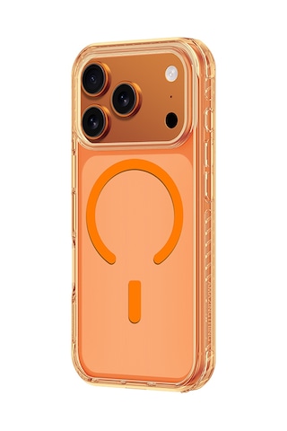 Apple Uyumlu iPhone 17 Pro Kılıf M-safe Şarj Özellikli Airbag Amazingthing Titan Pro Serisi Kapak Turuncu Turuncu