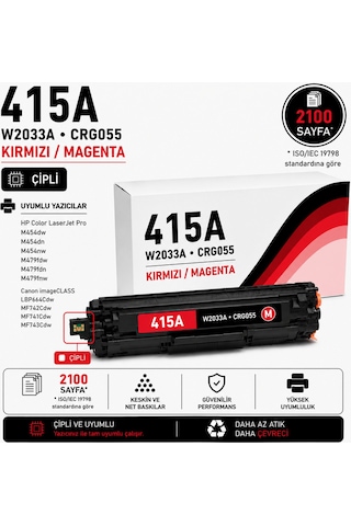 Hp/canon 415a-w2033a-crg055 Kırmızı Hp/canon 415a-w2033a-crg055 Kırmızı