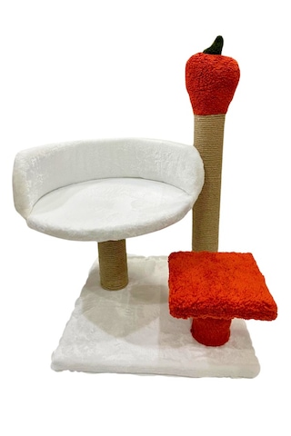 Havuçlu Peluş Kedi Tırmalama-kedi Yatağı- Kedi Evi Ve Dinlenme Tahtası Şık,modern Ve Konforlu