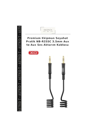 Premium Ekipman Seyahat Pratik Nb-r255c 3.5mm Aux To Aux Ses Aktarım Kablosu