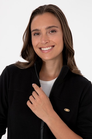 U.S. Polo Assn. Kadın Siyah Fermuarlı Dik Yaka Polar Sweatshirt 50316729-VR046