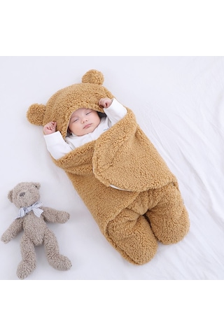 Eternal Luck Sonbahar ve Kış İçin Yenidoğan Kalınlaştırılmış Battaniye - Haki