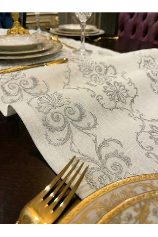 Çağla Gümüş Runner 40 X 140 Cm 1514 Gümüş