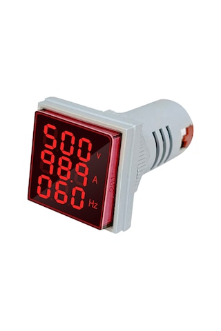 Reedark 3 Fonksiyonlu Ac Voltaj, Akım Ve Frekans Göstergesi - 22mm Led Ekran 60-500v / 0-100a / 20-75hz