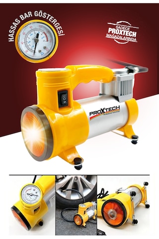 Pratik 12v Full Taşınabilir 150 Psı Araba Oto Araç Lastik Şişirme Pompası Metal Gövde Kompresör Set