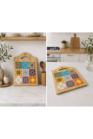 Bambu Desenli Kesme Tahtası
