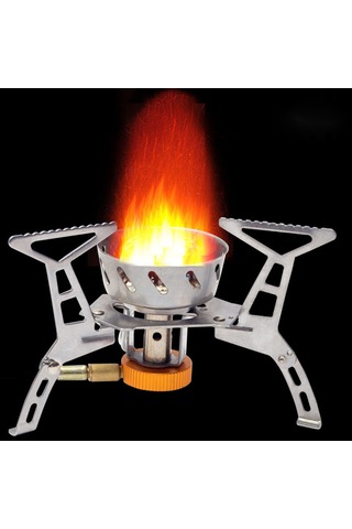 Jeehugo Dışarıda Kullanım İçin Taşınabilir Çelik Ocak, Rüzgar Engeli, Piyoelektrikli Ateşleme, Yakıt Verimliliği Artırır,野营/piknik İçin Ideal Gümüş