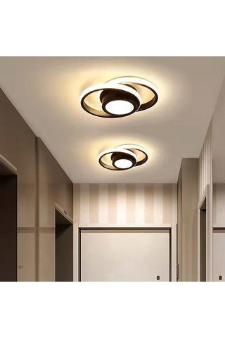 Symbee Üç Yaprak Beyaz Akrilik Koridor Led Lambası - Balkon, Giriş, Gardrop İçin Isı Işığı, Dayanıklı Ve Pratik Diğer