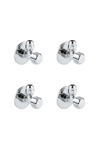 Grohe 1/2 Girişli x 3/8 Çıkışlı Ara Musluk 4 Adet - 22018000 Gri