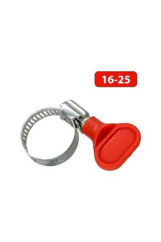 6293 Pratik Kelebek Saplı Hortum Kelepçesi 16-25 Mm 16 x 25