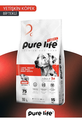 Purelife Prime Biftekli Yetişkin Köpek Maması 15 KG