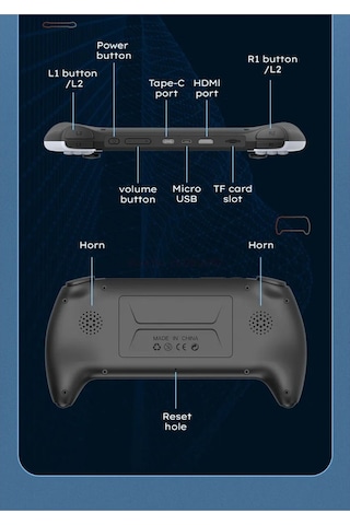 Project X Taşınabilir 4.3" 4K HD Retro Kablosuz Oyun Konsolu