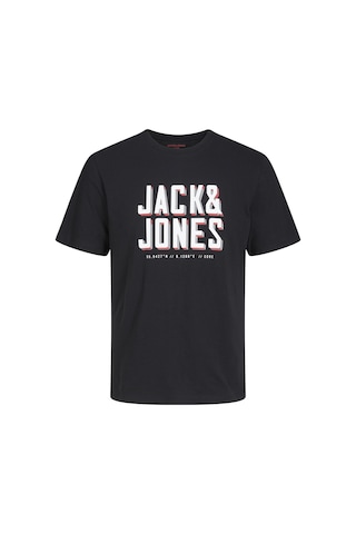 Jack & Jones Göğüs Logo Baskılı Tişört Grow 12249613 Siyah