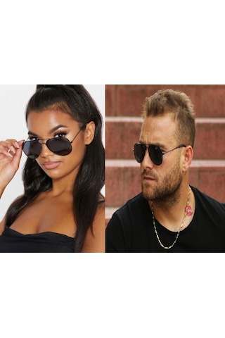 Mobgift Damla Unisex Güneş Gözlüğü Siyah