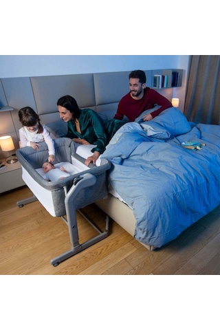 Chicco Next2Me Magic Evo Anne Yanı Beşik Gri