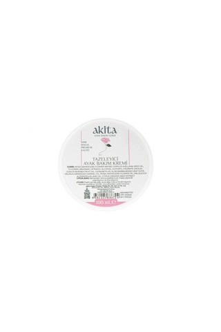Akita Doğal Gül Özlü Tazeleyici Ayak Kremi 100 ML
