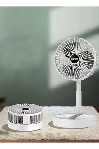 Şarjlı Masaüstü Vantilatör / Teleskopik Katlanabilir Fan / 3 Kade