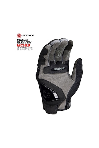 Scoyco Mc183 Yazlık Korumalı Eldiven Siyah