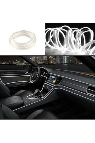 Araç İçi Neon Aydınlatma Led Göğüs Torpido Ledi Neon İp Led Beyaz 2 Metre 2 M
