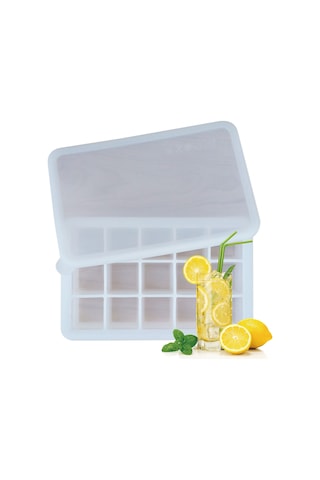 Dianziye 15 Hücre Silikon Buzluk Kalıbı, Geri Kullanalabilir, Çıkarılabilir Kapaklı, Lezzetli Buz Ve Atıştırmalık Yapımı İçin Mutfak Aleti Çok Renkli