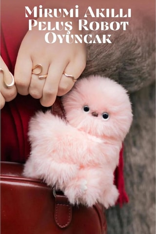 Mirumi Akıllı Peluş Robot Oyuncak Ses Ve Dokunmaya Tepki Veren Sevimli İnteraktif Oyuncak Pembe
