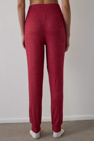 Penti Bordo Best Season Çizgili Termal Etkili Pijama Altı Bx27