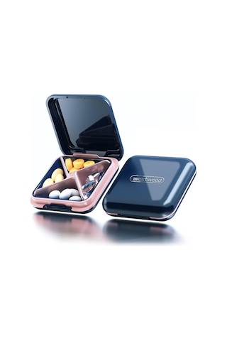 Maoyaya Küçük Hap Kutusu, Su Geçirmez Çantalar İçin Kompakt Vitamin Ilaç Tutucu Beyaz