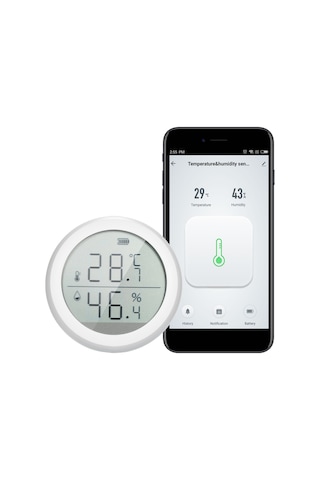Ximistore9 Tuya Zıgbee Akıllı Sıcaklık Ve Nem Sensörü, 50m Menzil, Uzaktan Kontrol, Otomatik Cihaz Yönetimi