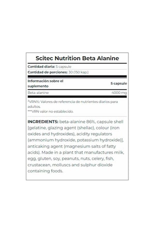 Scitec Nutrition Beta Alanine 150 Caps