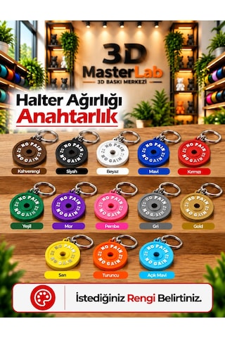 Halter Ağırlığı Figür Anahtarlık