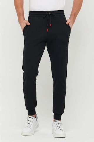Erkek Yazlık Eşofman Altı Dar Paça Jogger Siyah Pamuklu Kumaş Rlx044513 Siyah