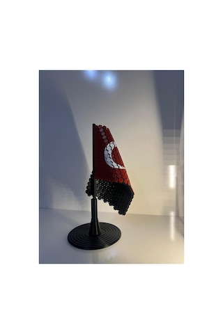 3d Hareketli Türk Bayrağı - Esnek Zincir Dokulu Masaüstü Stand Diğer
