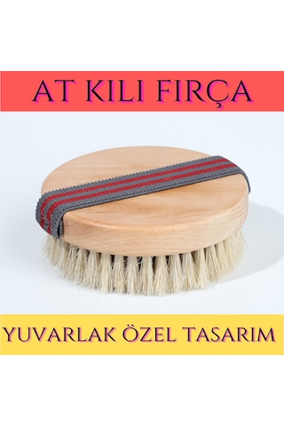 Efsoon Organics Yuvarlak Doğal At Kılı Selülit Fırçası